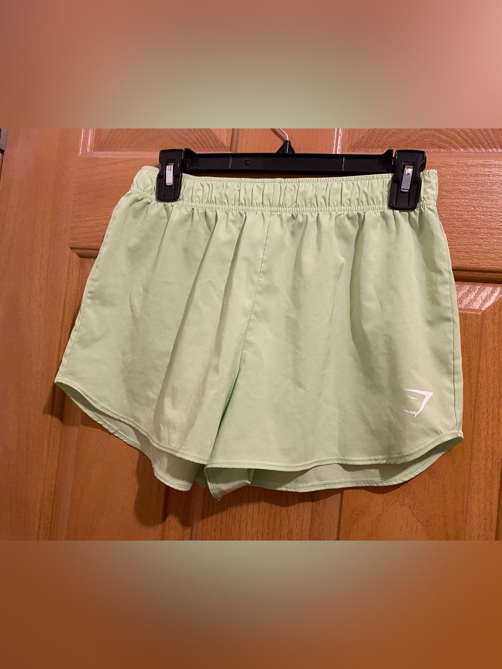 Gymshark Women's Pale Green Athletic Shorts